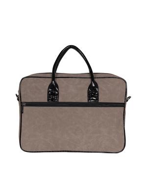 grey leatherette (pu) laptop bag - 16739355 - Standard Image - 2