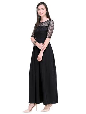 round neck floral lace maxi dress - 16739437 - Standard Image - 2