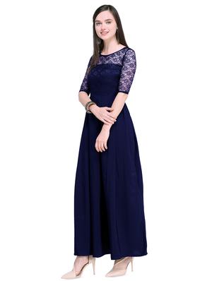 round neck floral lace maxi dress - 16739438 - Standard Image - 2