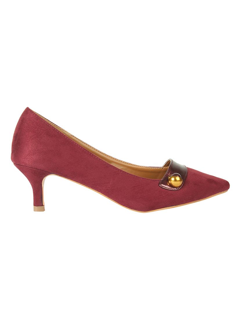 maroon slip on pumps - 16740101 - Zoom Image - 2