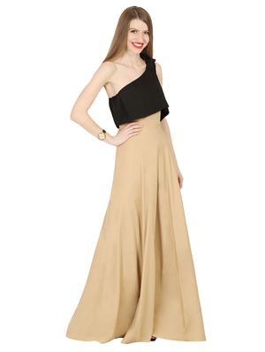 single shoulder layered maxi dress - 16740272 - Standard Image - 2