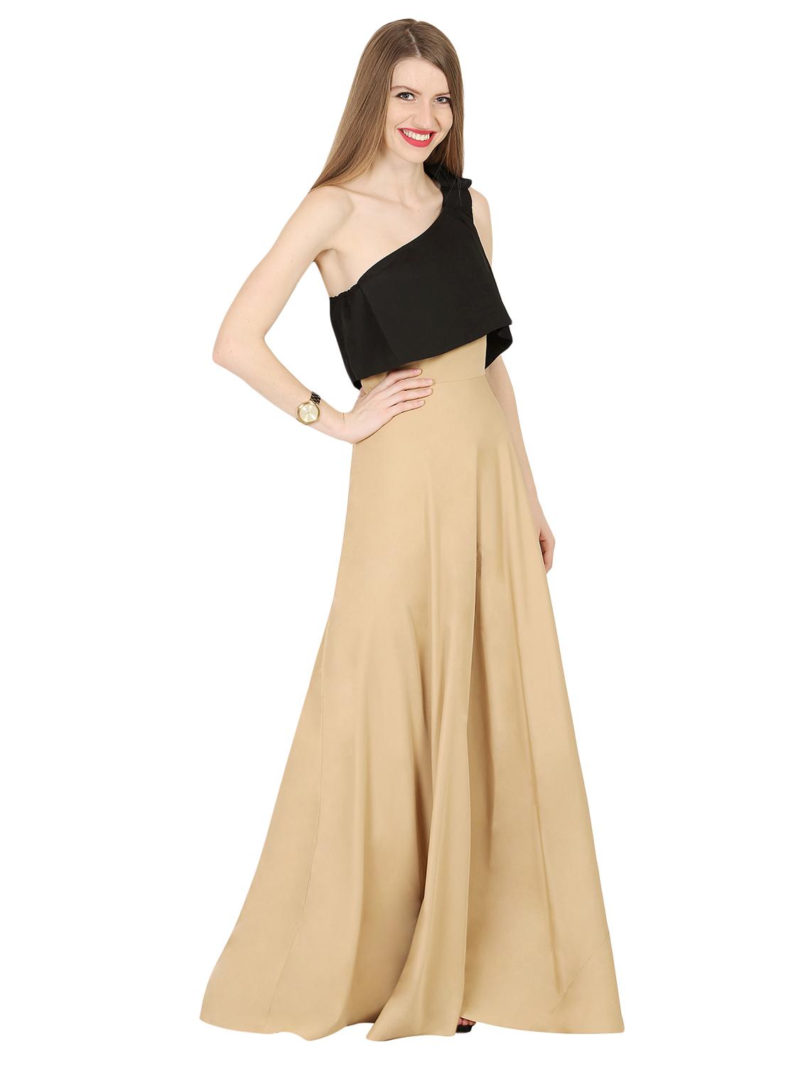 single shoulder layered maxi dress - 16740272 - Zoom Image - 2
