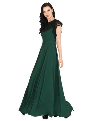 contrast floral lace maxi dress - 16740274 - Standard Image - 2