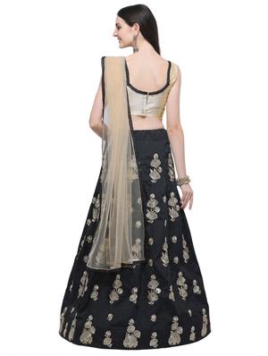 embroidered a-line lehenga - 16740805 - Standard Image - 2