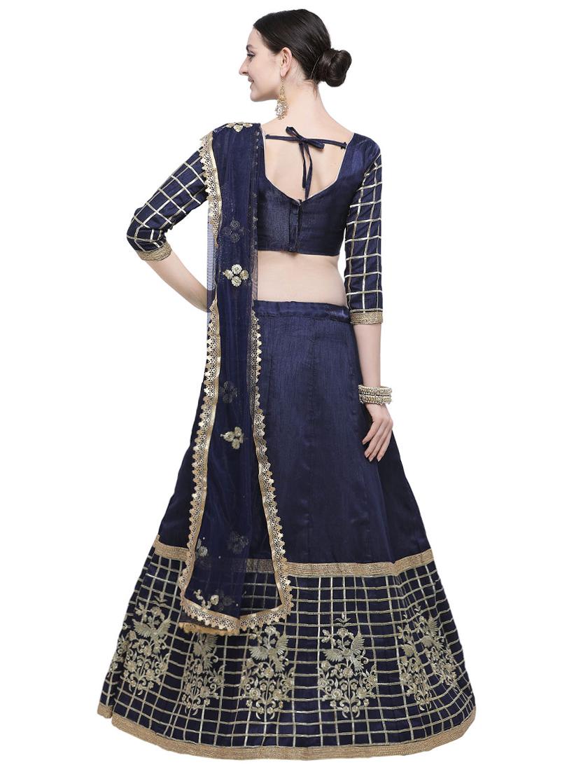 embroidered a-line lehenga - 16740815 - Zoom Image - 2