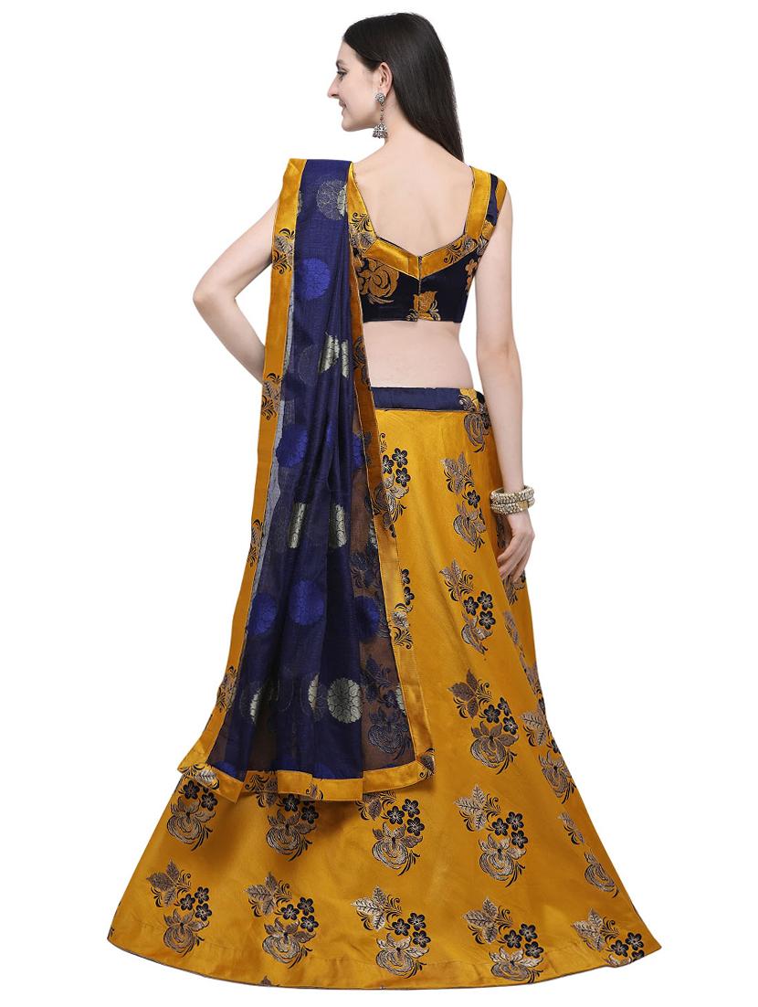 zari work a-line lehenga - 16740817 - Zoom Image - 2
