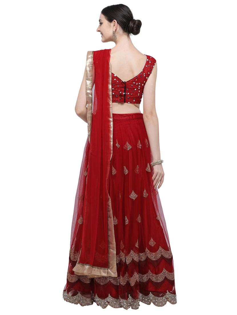 sequined a-line lehenga - 16740818 - Zoom Image - 2