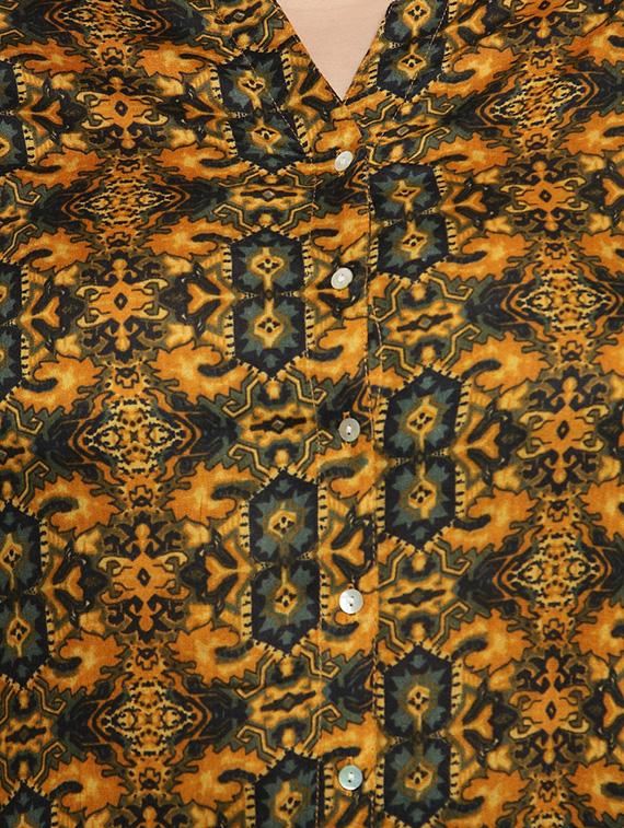 mandarin neck abstract plus tunic - 16740889 - Zoom Image - 5