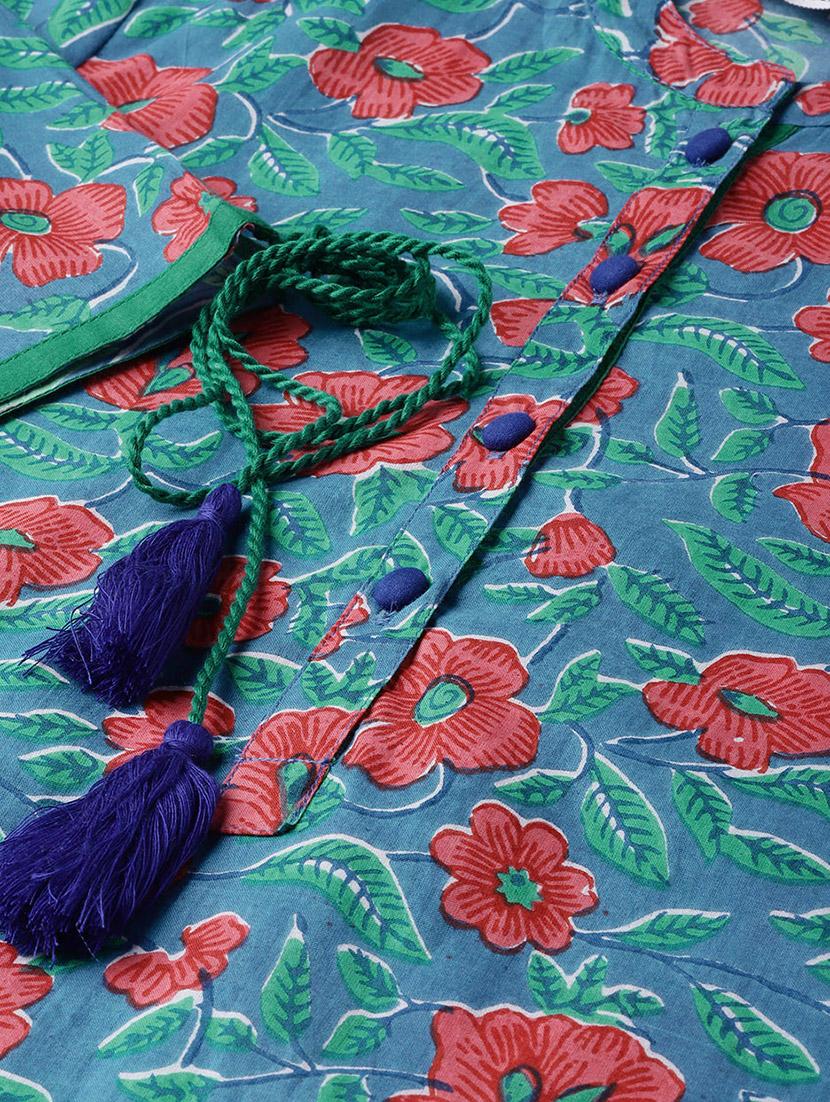 floral straight kurta - 16741100 - Zoom Image - 5