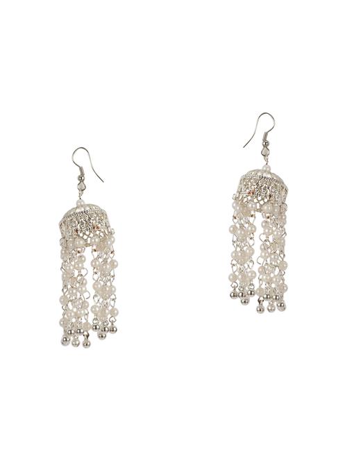 silver plated drop earring - 16741233 - Very Small Image - 1