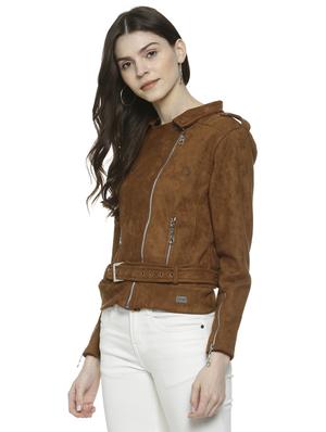lapel neck zipper detail bomber jacket - 16741968 - Standard Image - 2