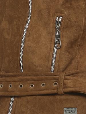 lapel neck zipper detail bomber jacket - 16741968 - Standard Image - 5