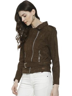 lapel neck zipper detail bomber jacket - 16741969 - Standard Image - 2