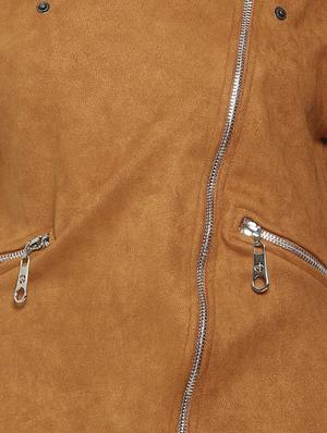 lapel neck zipper detail bomber jacket - 16741973 - Standard Image - 5