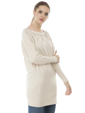 boat neck embellished pullover - 16743474 - Standard Image - 2