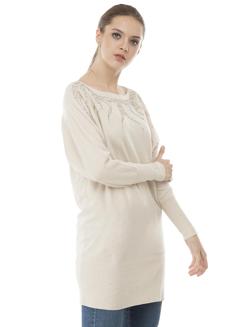 boat neck embellished pullover - 16743474 - Zoom Image - 2