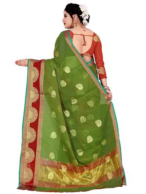 floral woven saree with blouse - 16743763 - Standard Image - 2