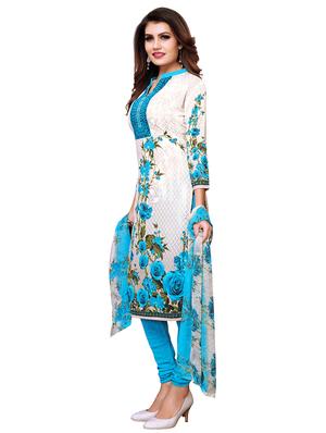 white crepe salwar suit unstitched - 16744091 - Standard Image - 2
