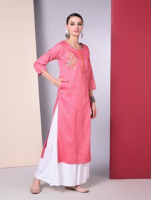 ethnic motif kurta palazzo set - 16744769 - Standard Image - 2