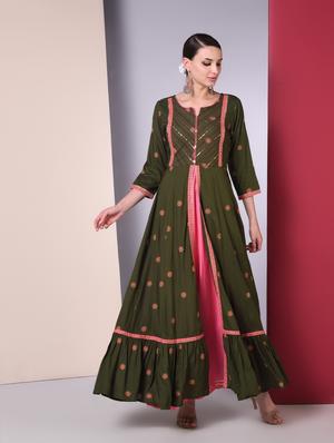 tiered kurta legging set - 16744825 - Standard Image - 2
