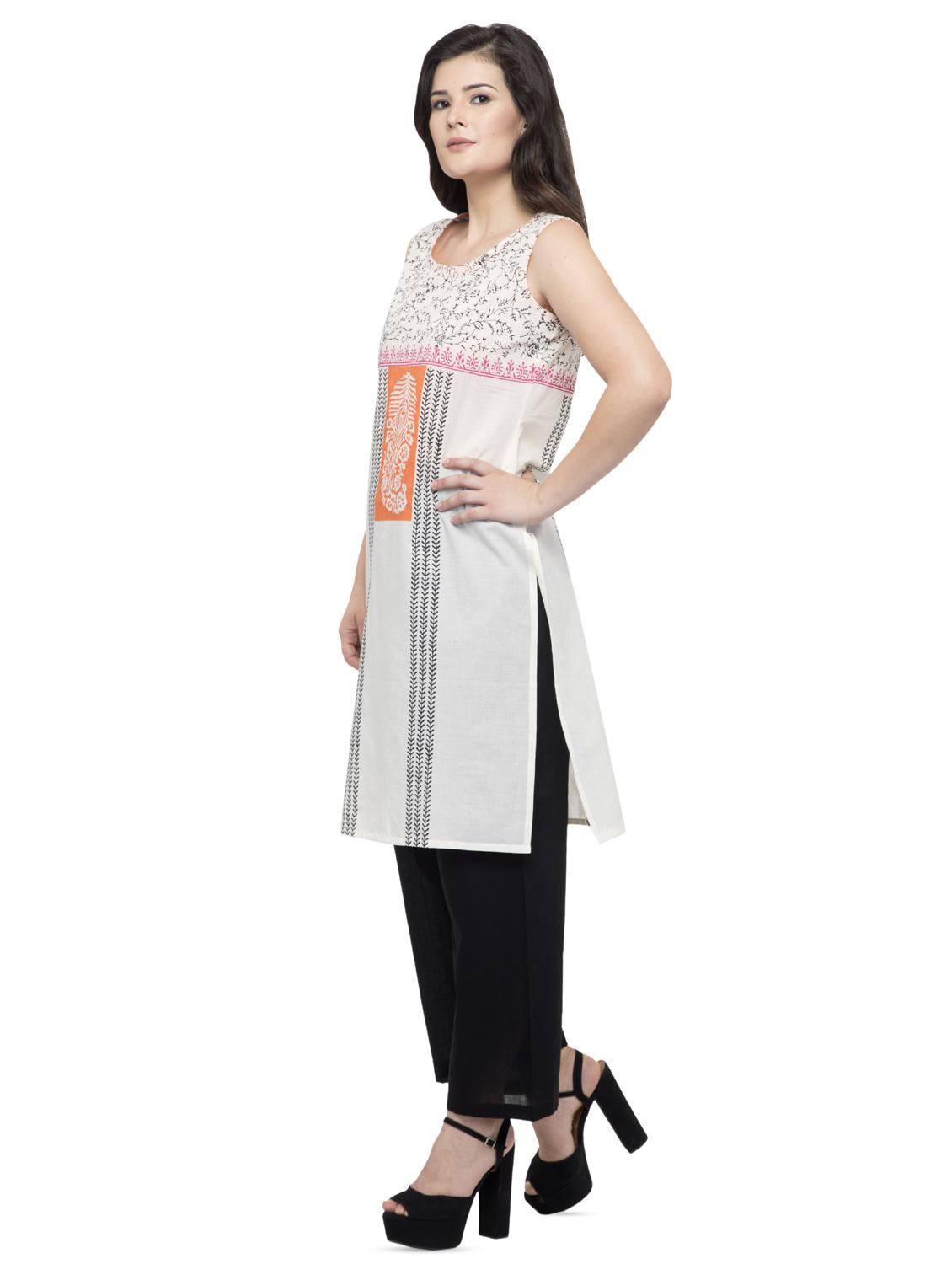 printed straight kurta - 16745050 - Zoom Image - 2