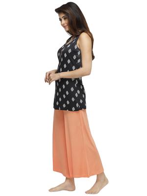 round neck tee with nightwear pajama set - 16745139 - Standard Image - 2