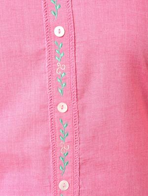 embroidered solid straight kurta - 16745603 - Standard Image - 5