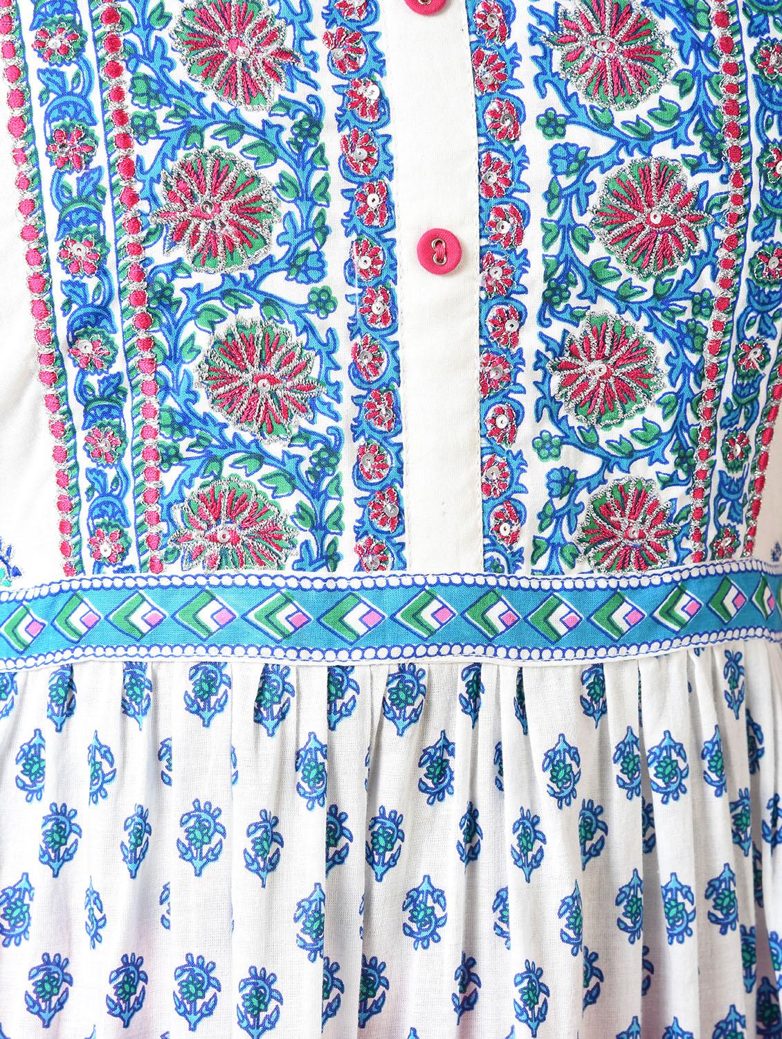 printed tiered kurta - 16745677 - Zoom Image - 5