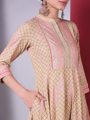 floral anarkali kurta - 16745701 - Standard Image - 5