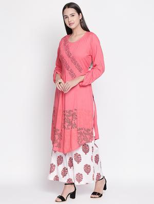 printed kurta palazzo set - 16746415 - Standard Image - 2