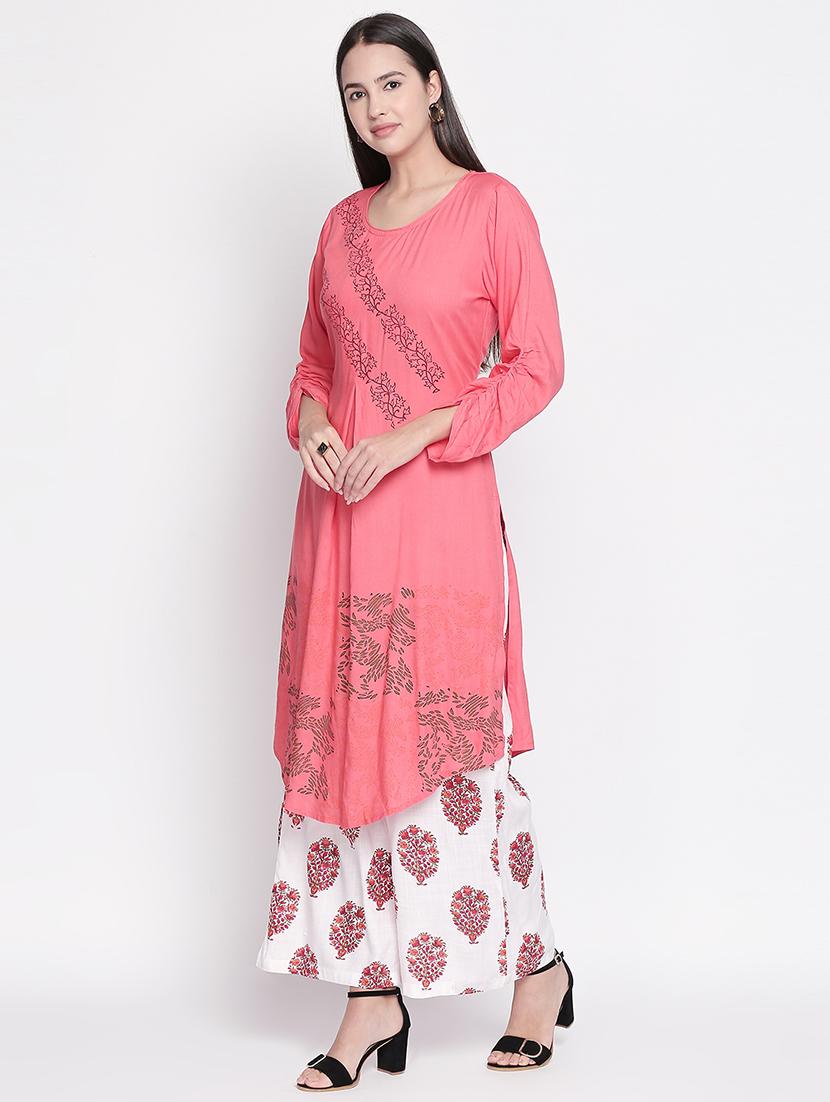printed kurta palazzo set - 16746415 - Zoom Image - 2