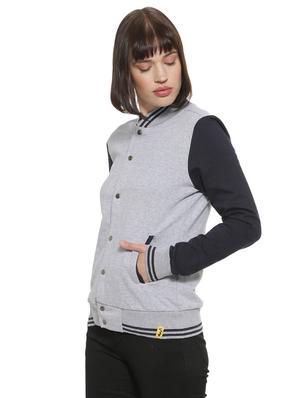 contrast ribbed color block jacket - 16746422 - Standard Image - 2