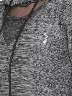 hooded neck melange sweatshirt - 16746431 - Standard Image - 5