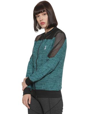 sheer panel zip up jacket - 16746434 - Standard Image - 2