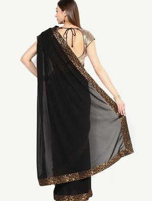 bordered plain saree - 16746480 - Standard Image - 2