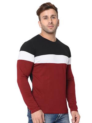 red color block t-shirt - 16749466 - Standard Image - 2