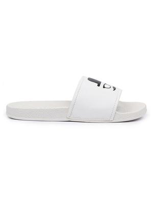 white leatherette slip on flip flops - 16749494 - Standard Image - 2