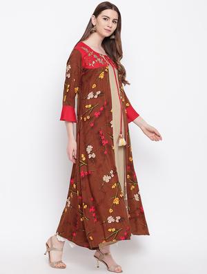 floral layered kurta - 16749838 - Standard Image - 2