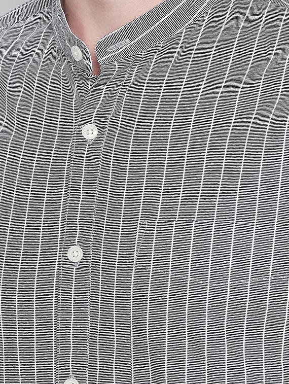grey striped casual shirt - 16750542 - Zoom Image - 5