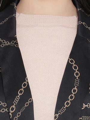 long sleeved chain print blazer - 16750742 - Standard Image - 5