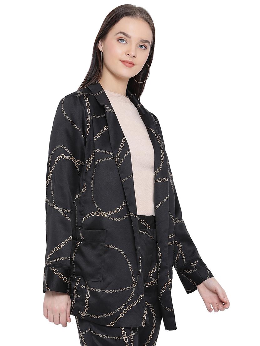 long sleeved chain print blazer - 16750742 - Zoom Image - 2
