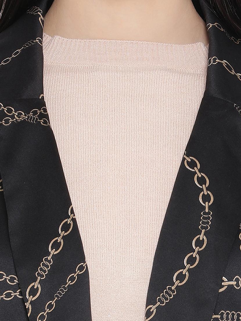 long sleeved chain print blazer - 16750742 - Zoom Image - 5