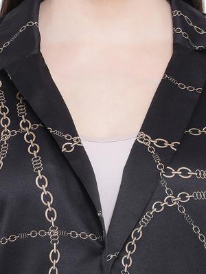 long sleeved chain print blazer - 16750743 - Standard Image - 5