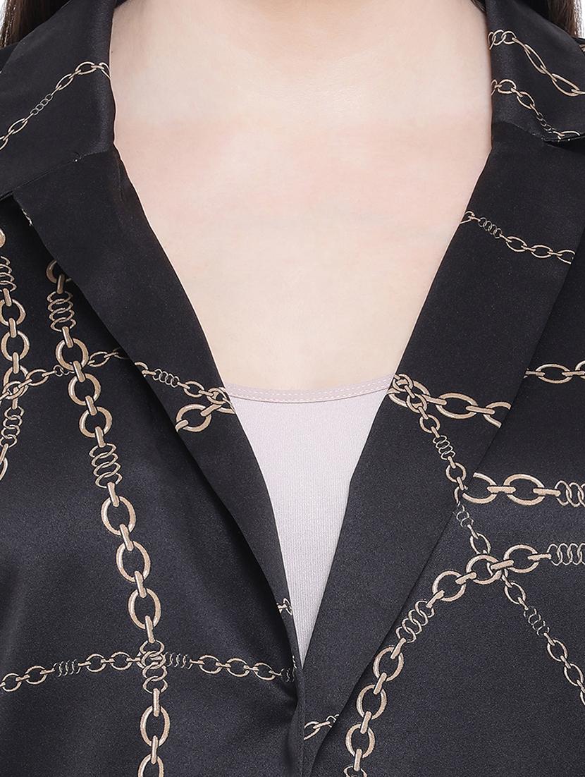 long sleeved chain print blazer - 16750743 - Zoom Image - 5
