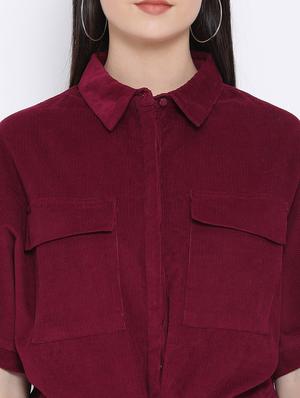 tie front pocket detail top - 16750768 - Standard Image - 5