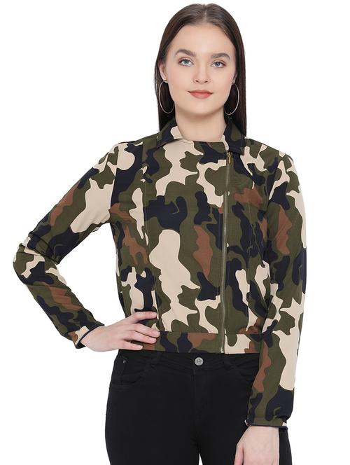 shirt collar camouflage jacket - 16750776 - Standard Image - 1