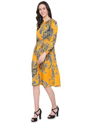 bishop sleeved paisley a-line dress - 16750855 - Standard Image - 2