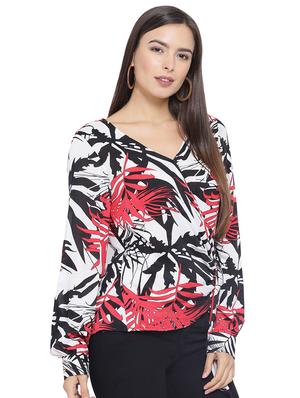 tie front tropical top - 16750913 - Standard Image - 2