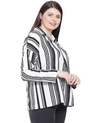 shirt collar striped top - 16750961 - Standard Image - 2