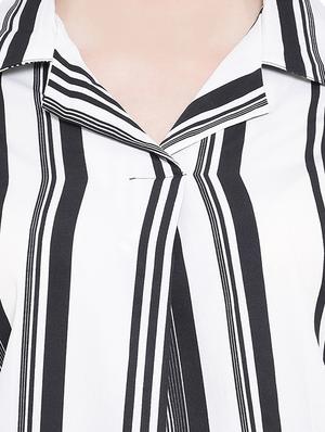 shirt collar striped top - 16750961 - Standard Image - 5